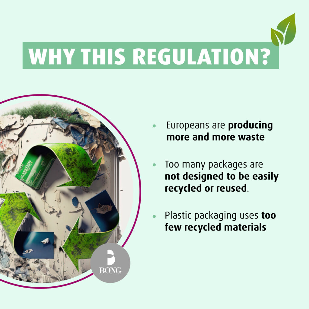 Three main reasons for the publication of the PPWR (Packaging and Packaging Waste Regulation) in Europe